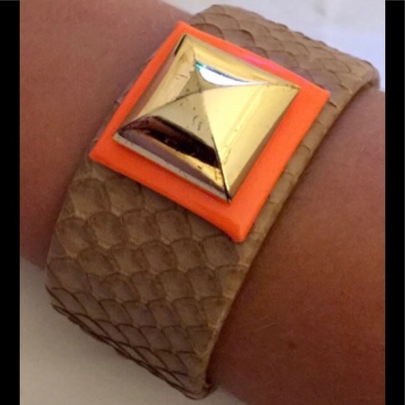 TED ROSSI Python CUFF BRACELET - Picture 1 of 5